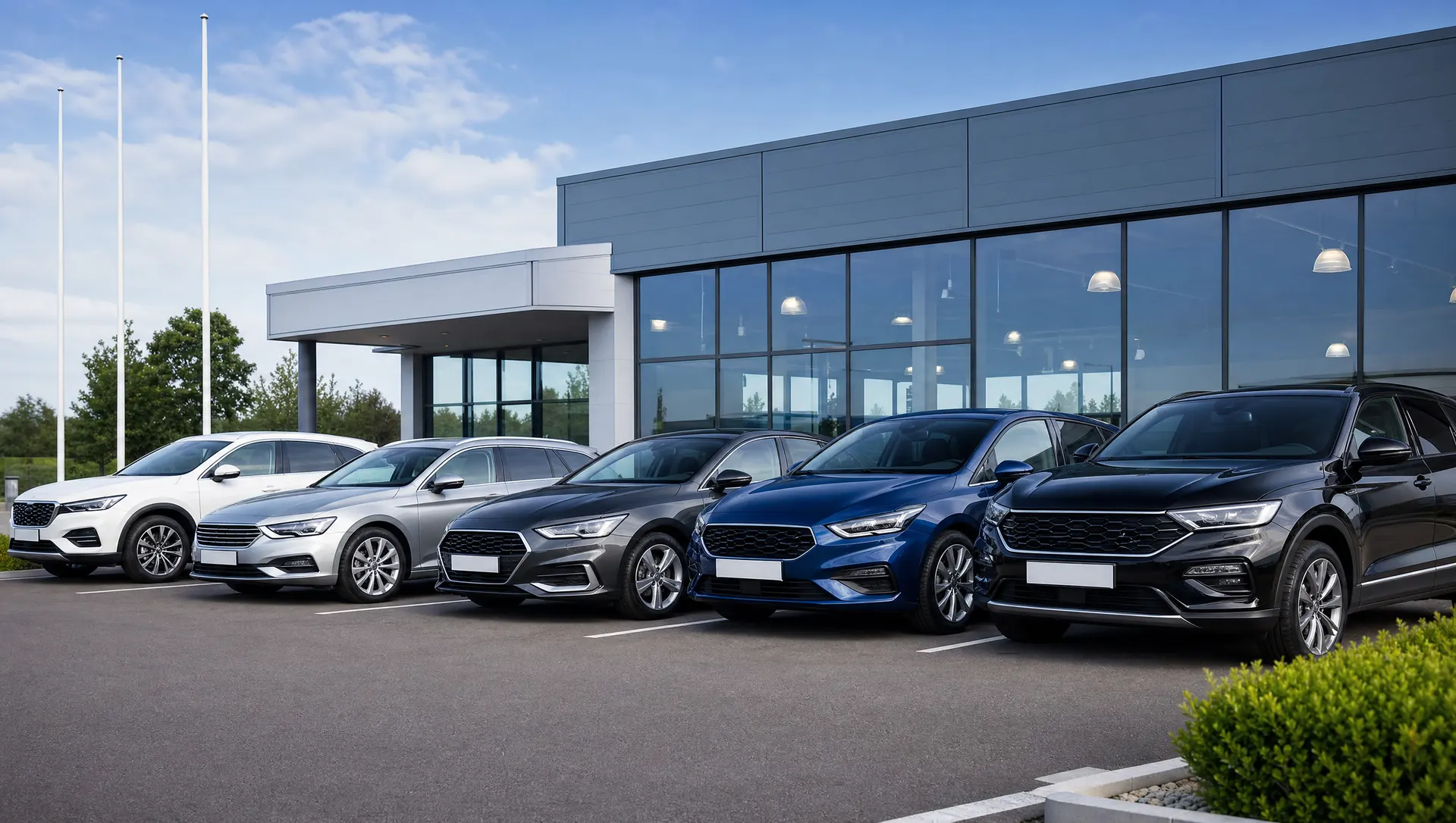 Angekaufte Fahrzeuge vor dem Autohaus – Autoankauf Attendorn